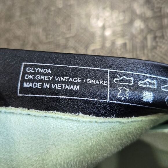 🐢 Salvia Glynda Gray/Taupe Snake Size 40 Euro 9-9.5 US. Like New! - Picture 14 of 16